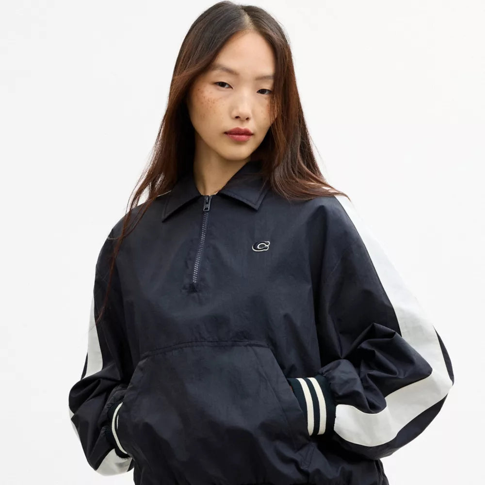 Sporty Half Zip Jacket - Midnight Navy