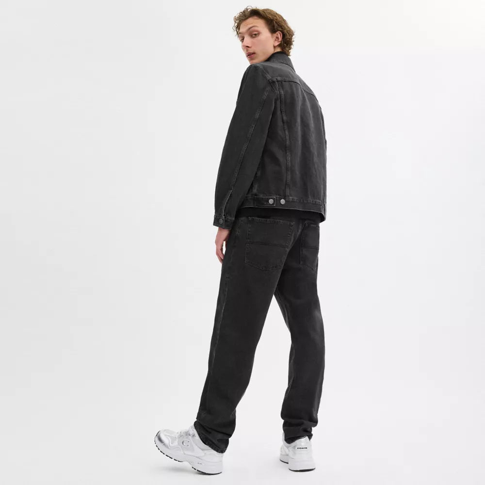 Black Taper Jeans In Organic Cotton - Black