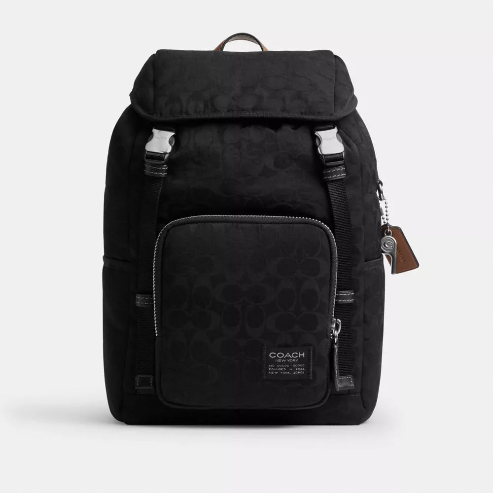 Logan Backpack In Signature Nylon - Nylon/Black