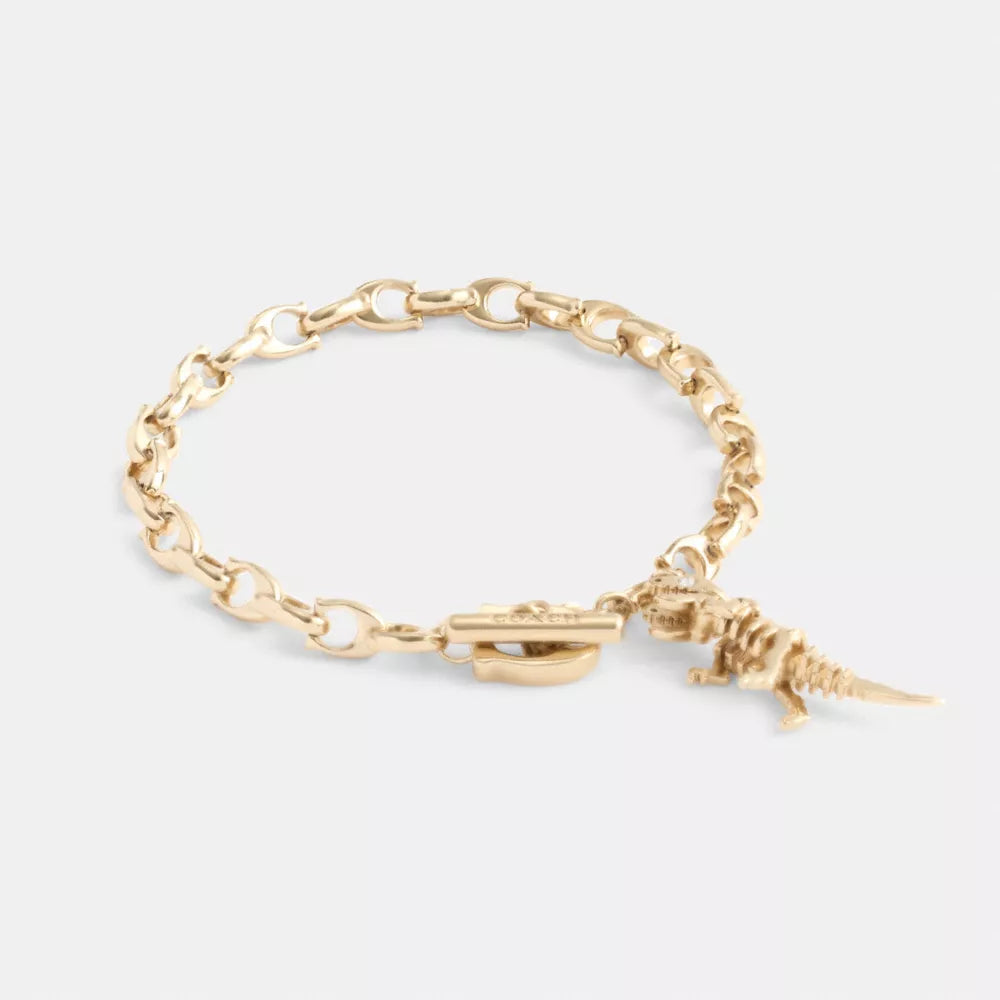 Skeletal Rexy Signature Chain Bracelet - Gold