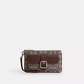 Ashton Wristlet In Signature Jacquard - Signature Jacquard/Silver/Oak/Maple