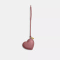 Heart Puffy Bag Charm - Brass/Peony