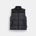 Signature Down Vest In Recycled Polyester - Charcoal Signature