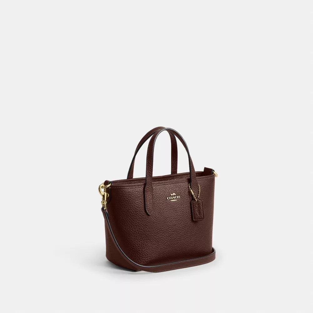 City Mini Tote Bag - Pebbled Leather/Gold/Maple