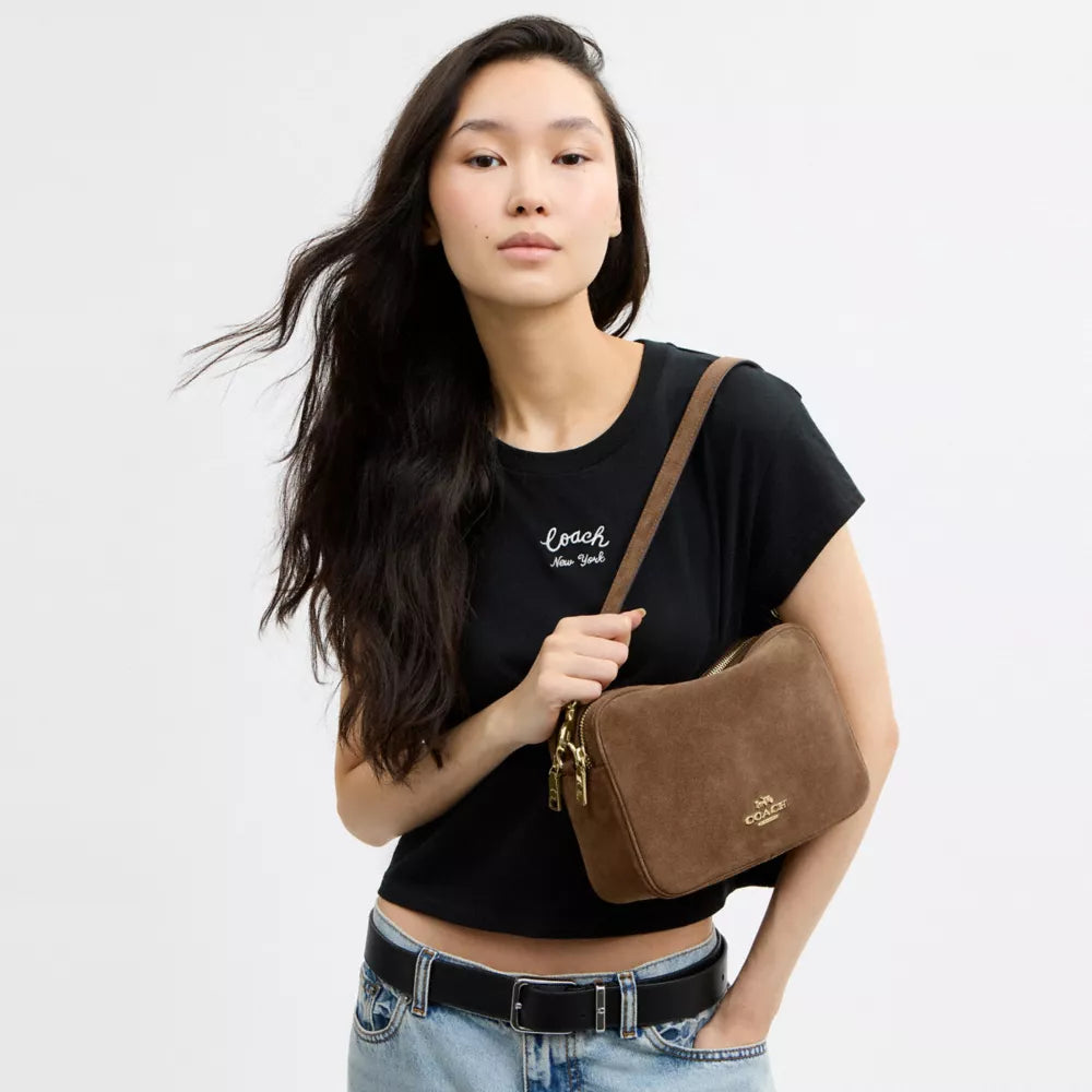 Carey Crossbody Bag - Suede/Im/Cedar