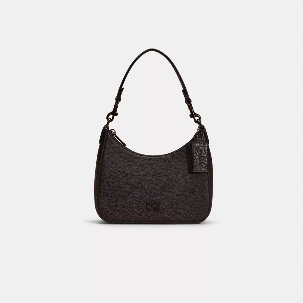 Restored Hobo Crossbody With Signature Canvas - Black