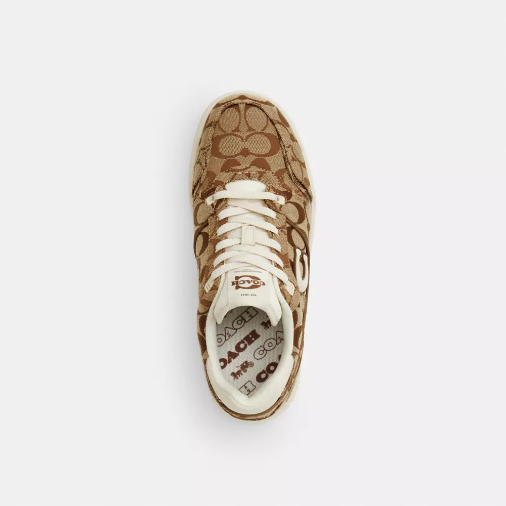 Soho Sneaker In Signature Sateen Jacquard - Chalk Multi