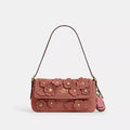 Etta Small Flap Shoulder Bag With Floral Appliquﾨﾦ - Gold/Blush Pink