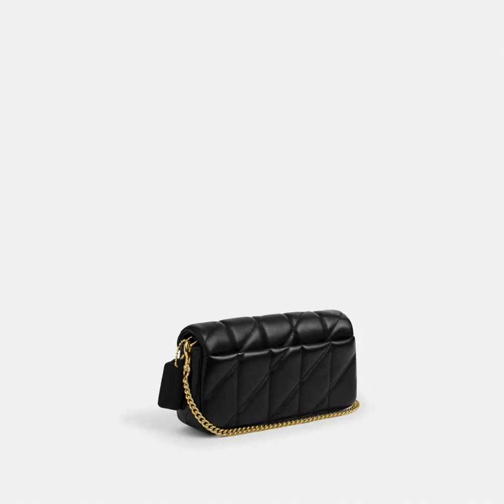 Tabby Chain Crossbody Bag 19 With Quilting - Smooth Leather/Brass/Black
