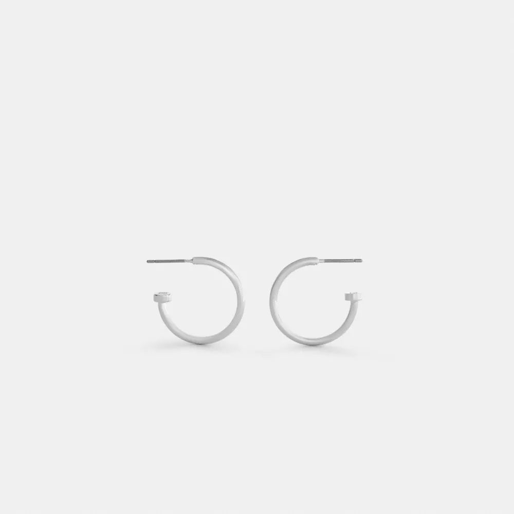 Medium Hoop Earrings - Silver