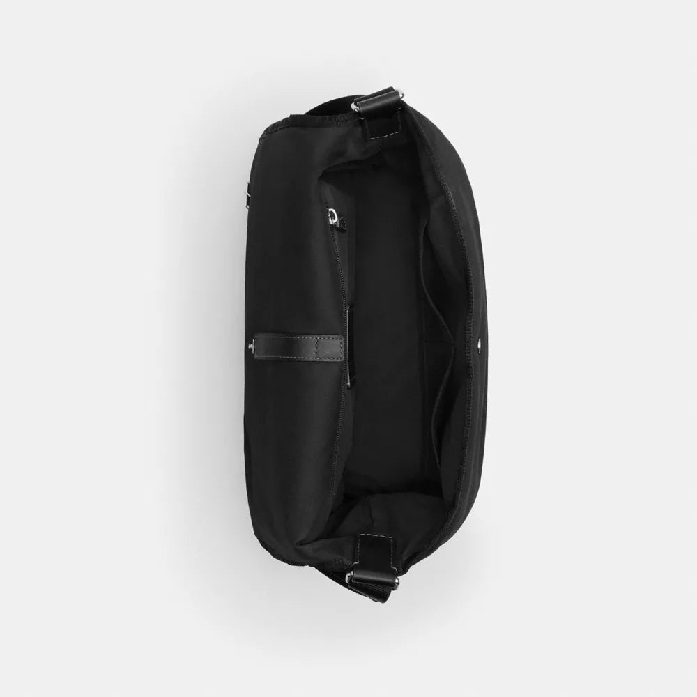 Lane Messenger In Signature Nylon - Black