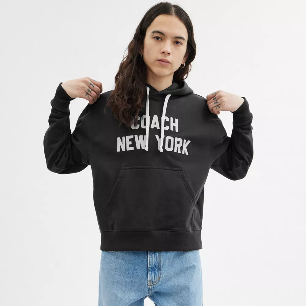 Hoodie Sweatshirt - Cotton/Black