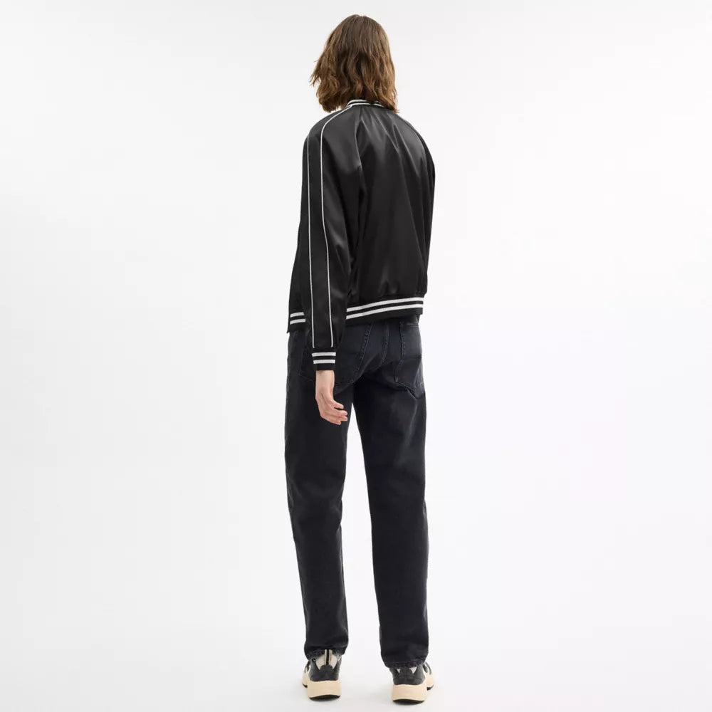 Reversible Signature Souvenir Varsity Jacket - Black