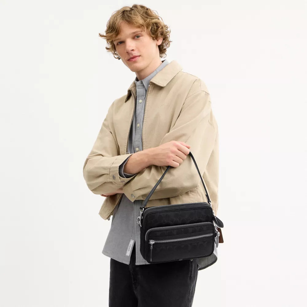 Dakota Crossbody Bag In Signature Nylon - Black