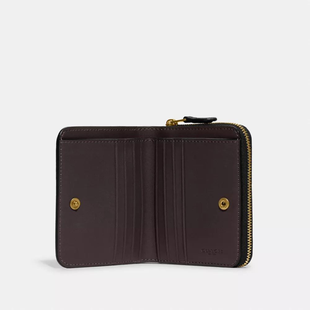 Essential Billfold Wallet - Pebble Leather/Brass/Black