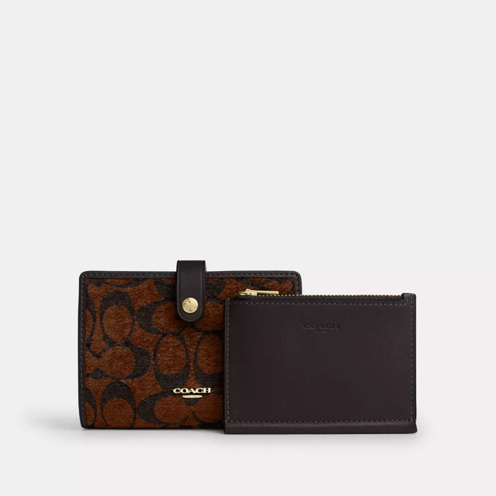 2-In-1 Wallet In Signature Chenille - Signature Chenille/Gold/Truffle