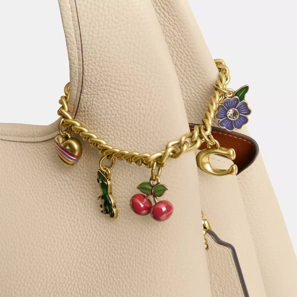 Motif Chain Bag Charm - Metal/Brass/Multi