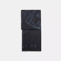 Oversized Horse And Carriage Stole - Black