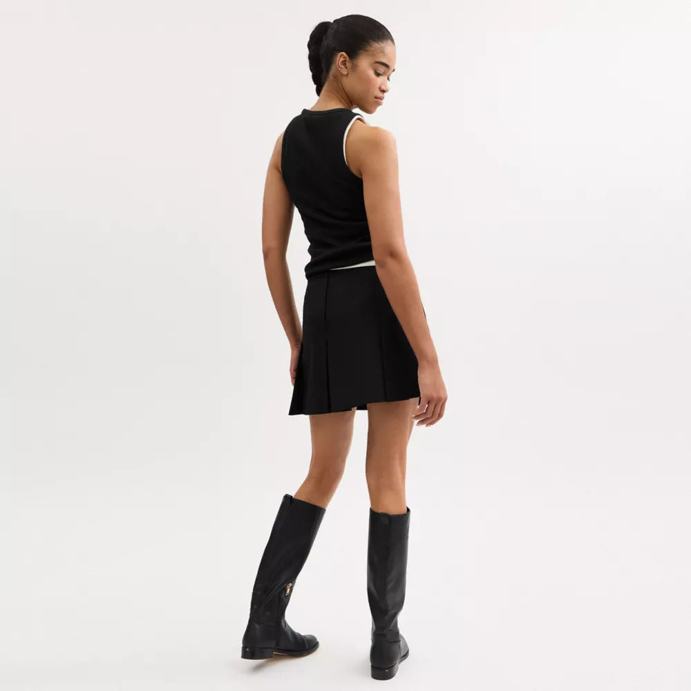New York Ribbed Tank Top - Black