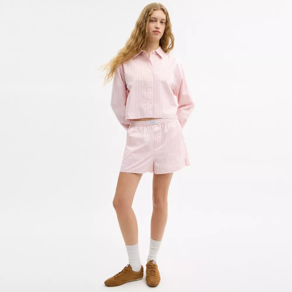 Cotton Button Down - Pink/Multi