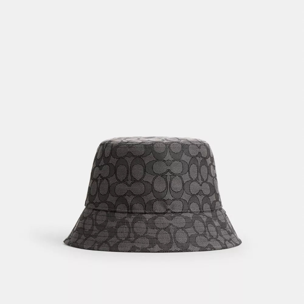 Signature Jacquard Bucket Hat - Jacquard/Charcoal