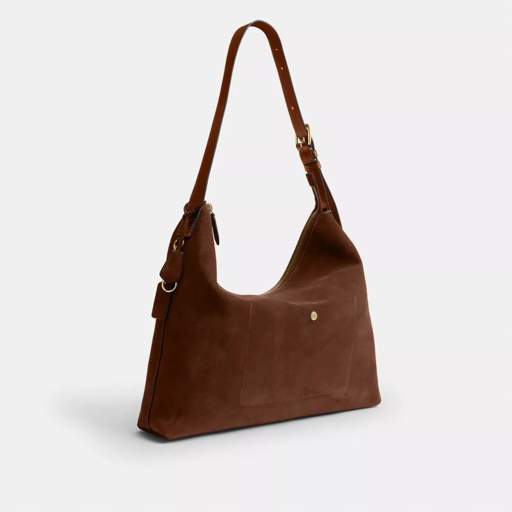 Mott Messenger Bag - Suede/Warm Brown