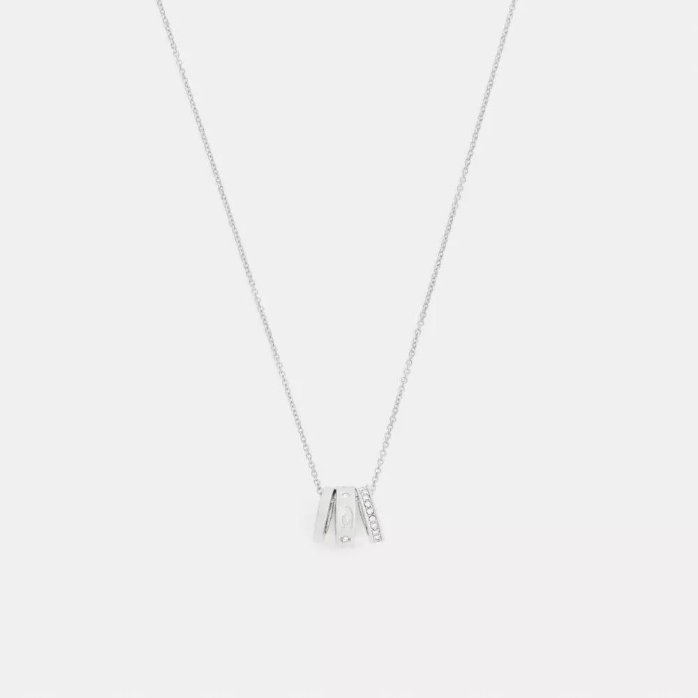 Repeated C Rondelle Necklace - Silver