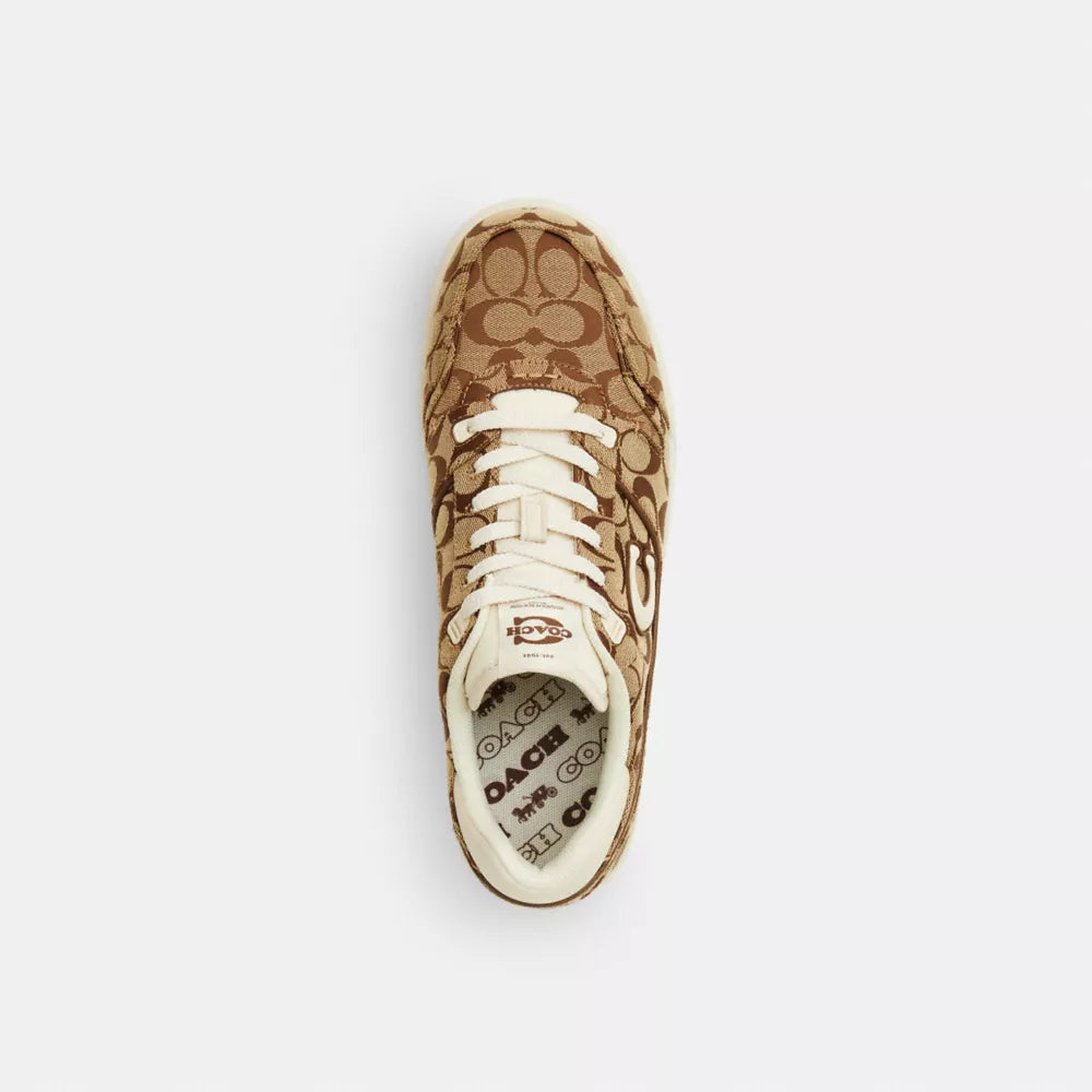Soho Sneaker In Signature Sateen Jacquard - Chalk Multi