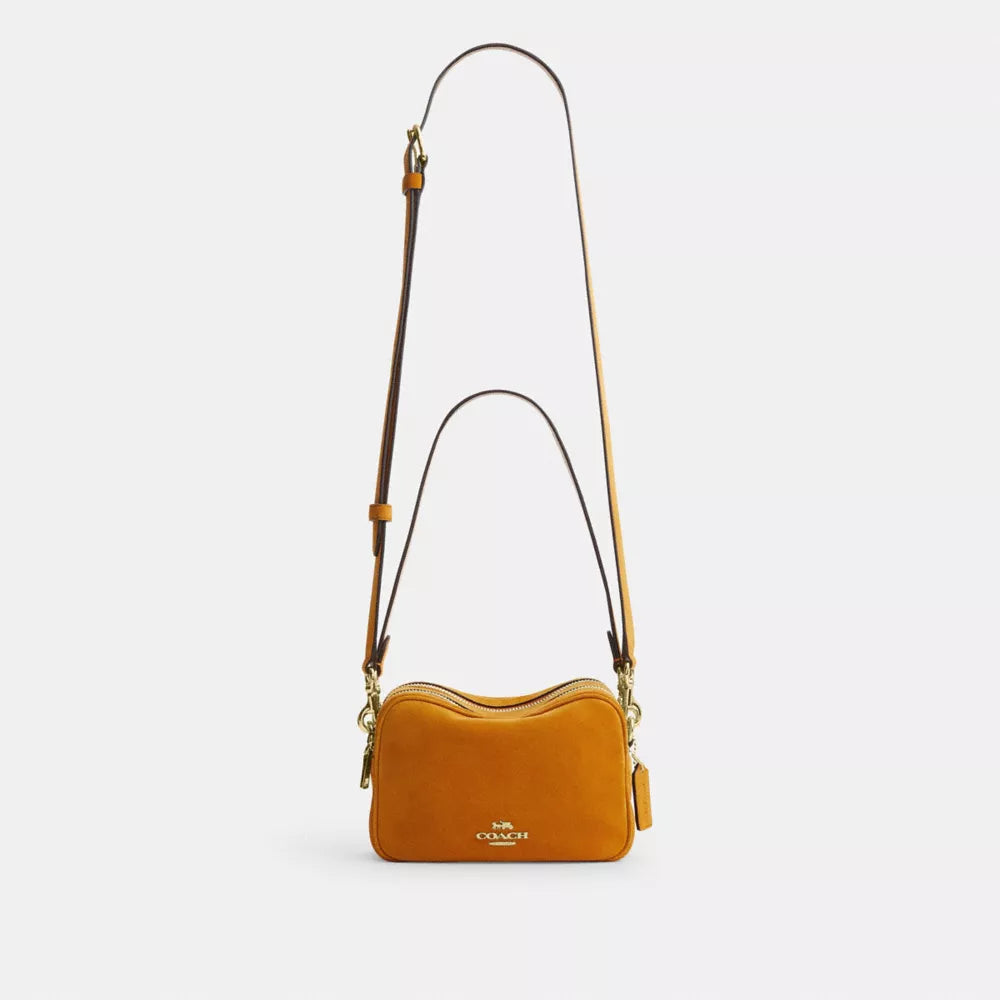Mini Carey Crossbody Bag - Gold/Marigold