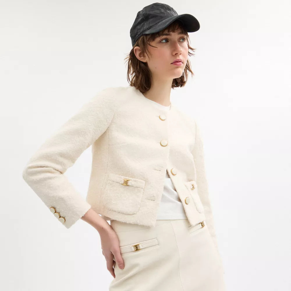 Heritage C Boucle Jacket - Cream
