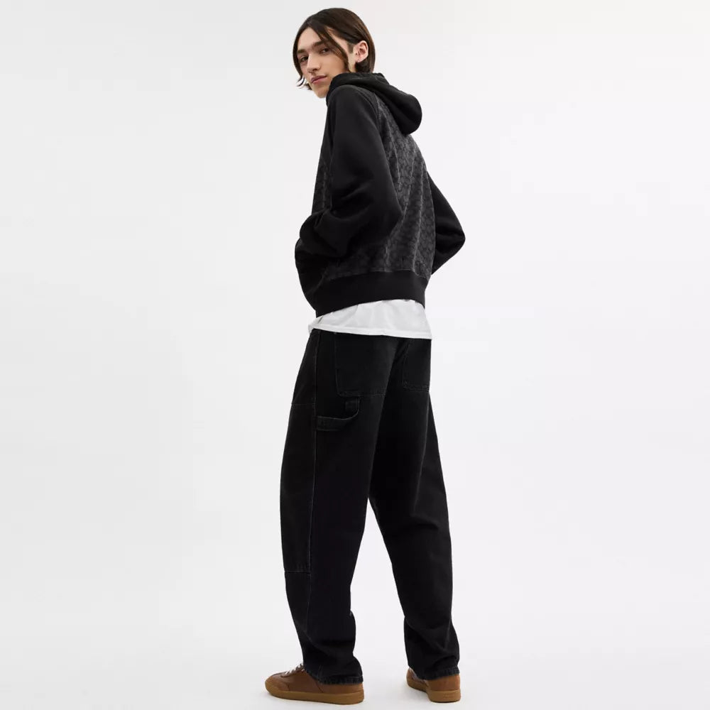 Signature Hoodie In Organic Cotton - Charcoal Signature