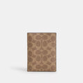 Passport Card Case In Signature Canvas - Signature Canvas/Gunmetal/Tan/Black