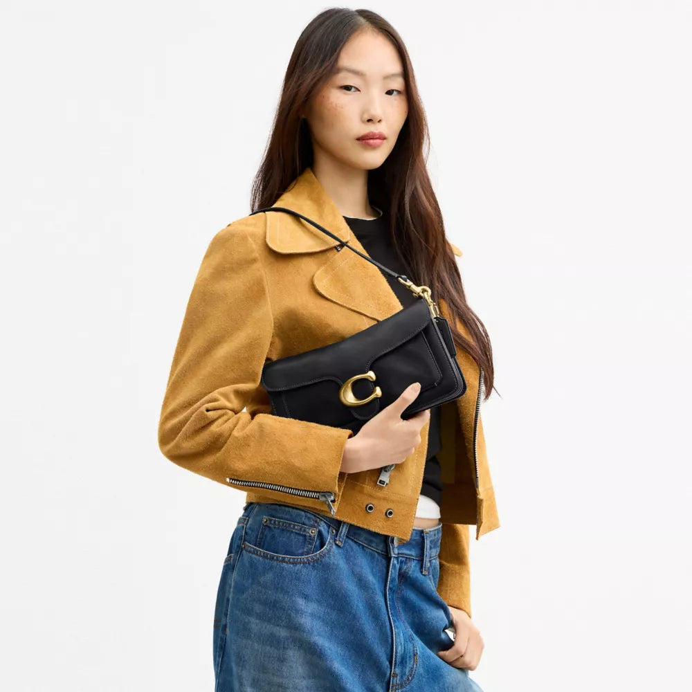 Tabby Shoulder Bag 26 - Smooth Leather/Brass/Black