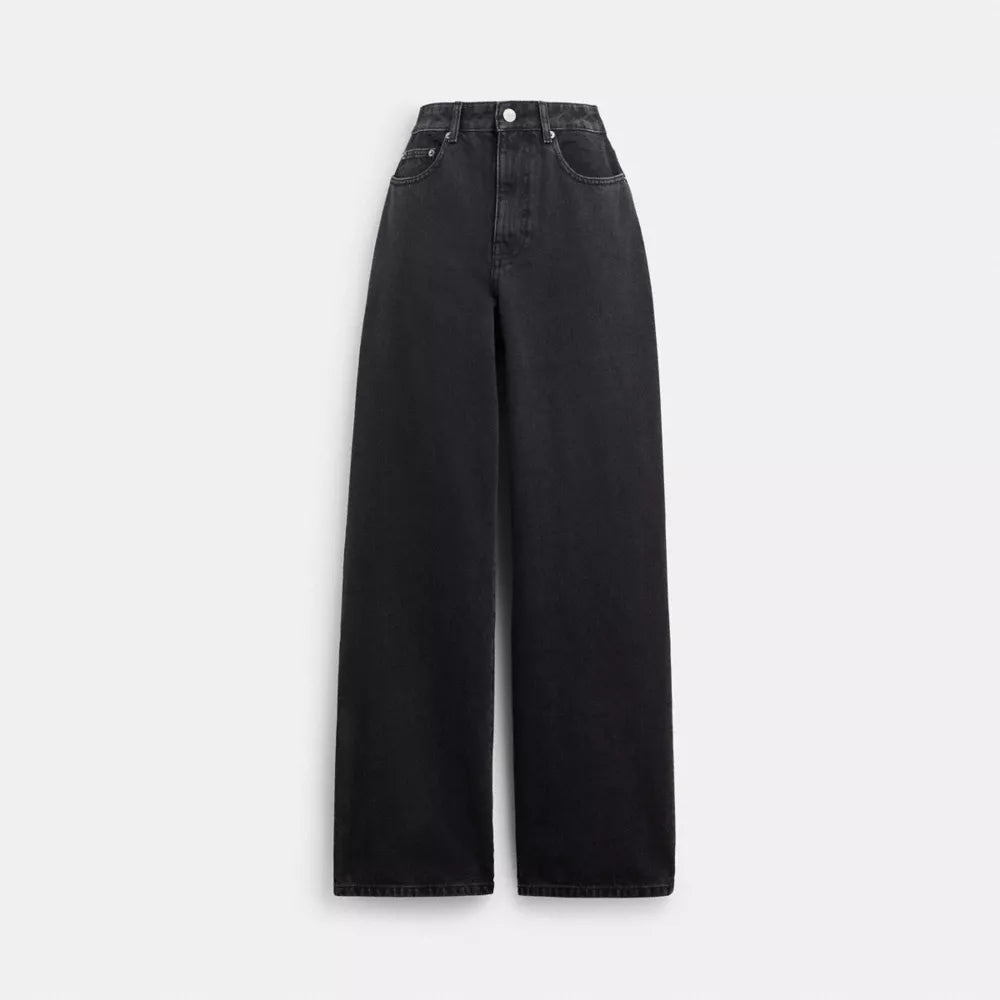 Loose Fit Jeans In Organic Cotton - Black