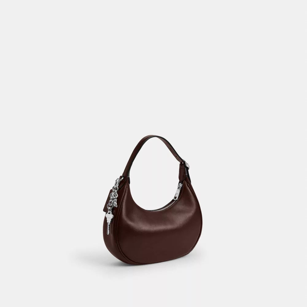 Emily Shoulder Bag - Crinkle Leather/Silver/Maple