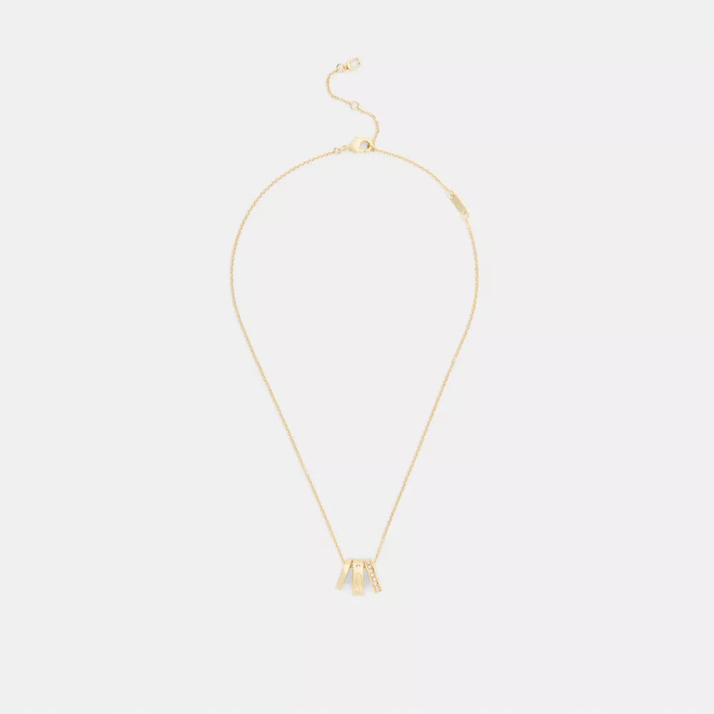 Repeated C Rondelle Necklace - Gold