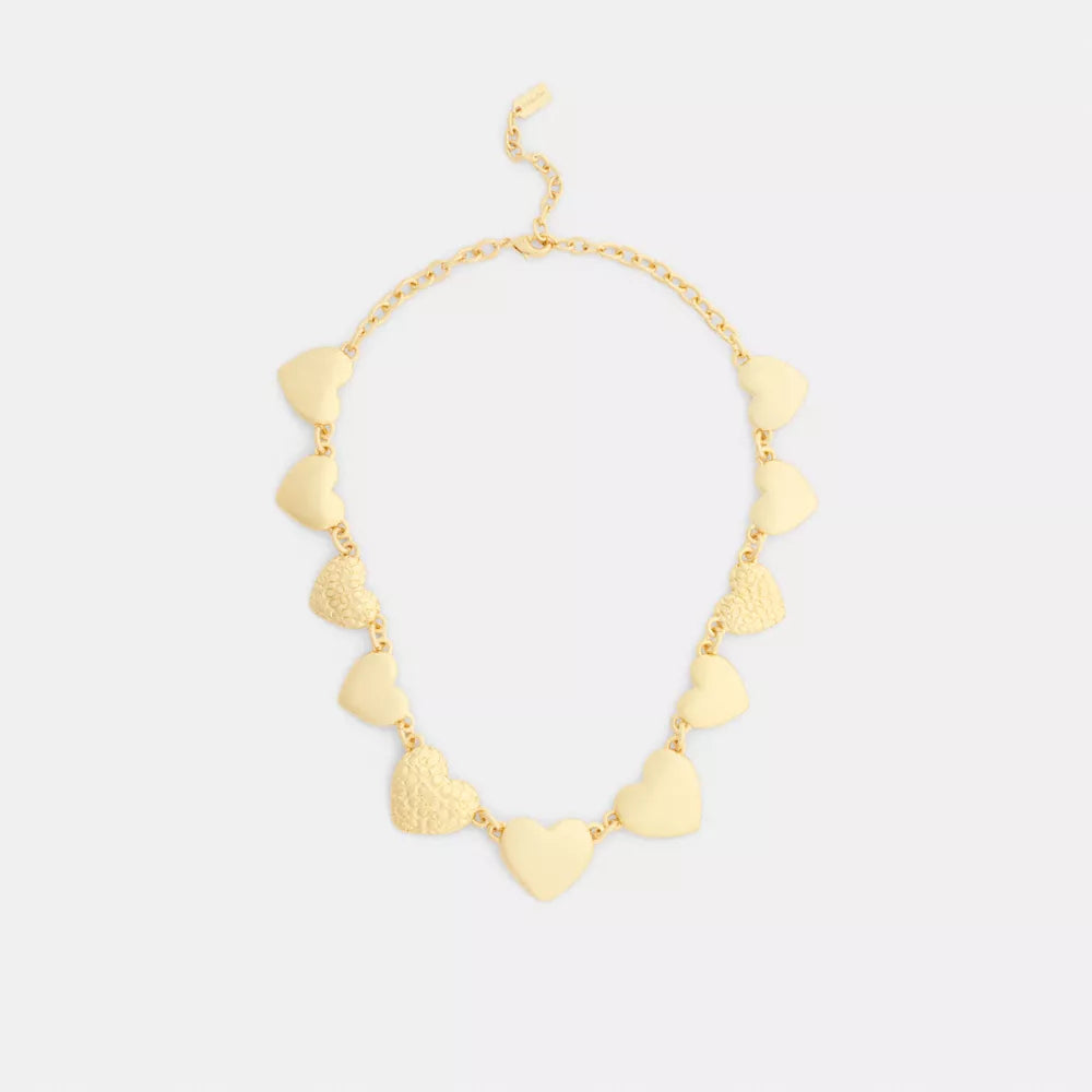 Signature Heart Statement Necklace - Gold