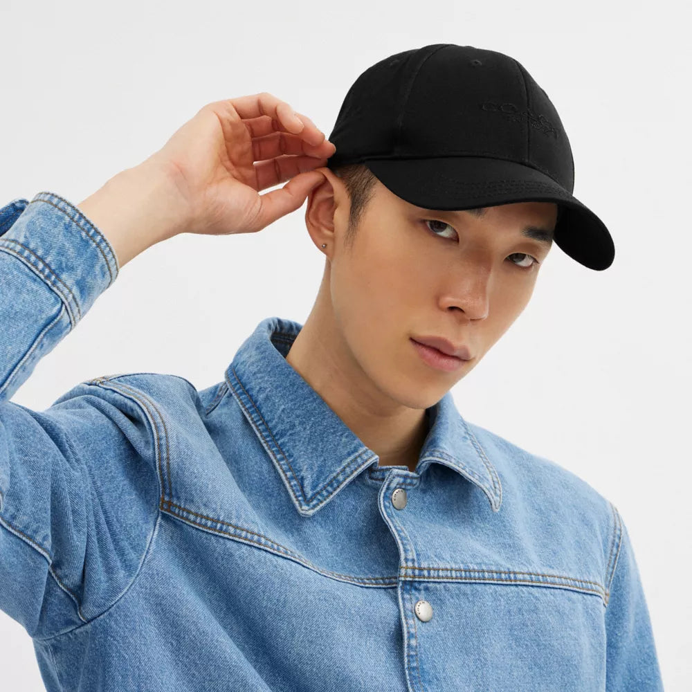 Embroidered Baseball Hat - Black