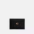 Essential Card Case With Pillow Quilting - Smooth Leather/Brass/Black
