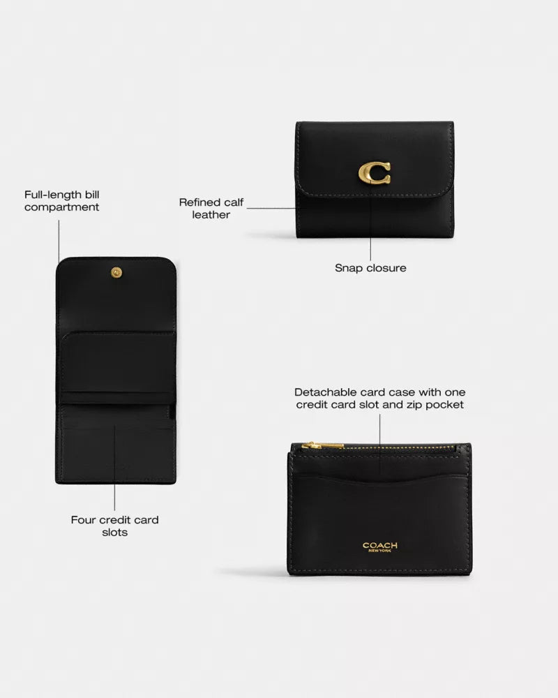 Essential Card Holder Wallet - Brass/Black