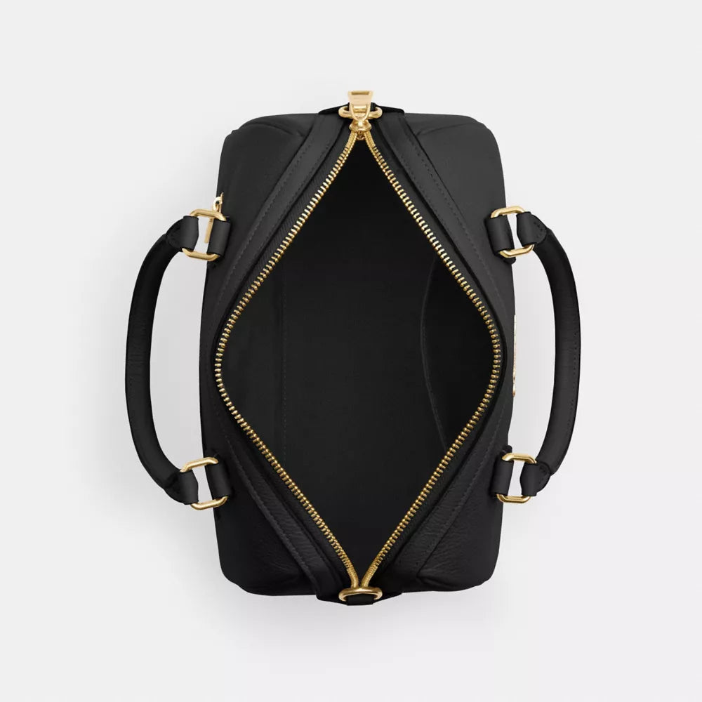 Rowan Satchel Bag - Gold/Black