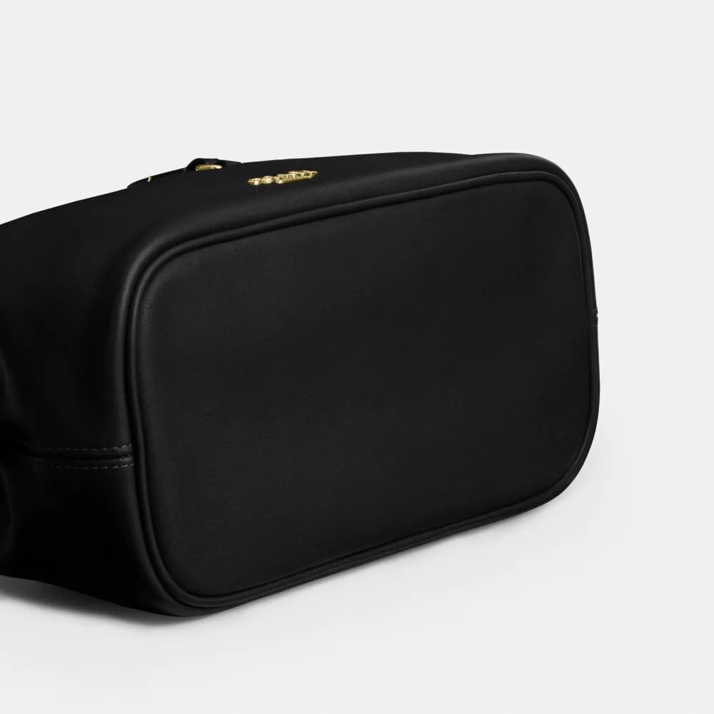Elise Shoulder Bag - Natural Grain Leather/Gold/Black