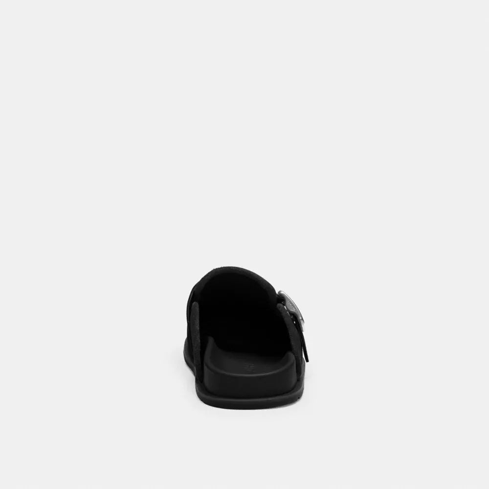 Buckle Clog - Suede/Black