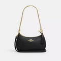 Teri Mini Crossbody Bag - Pebbled Leather/Gold/Black