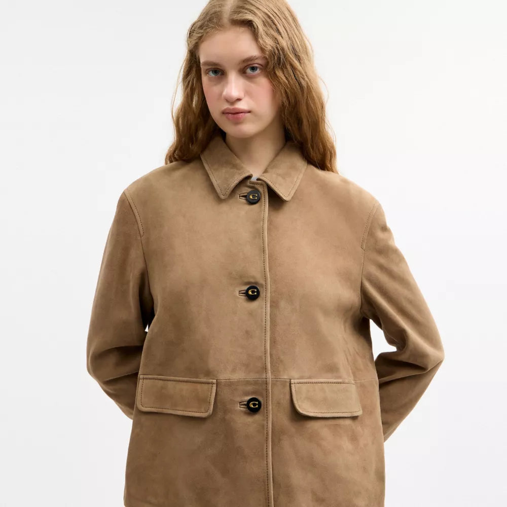 Suede Coat - Umber