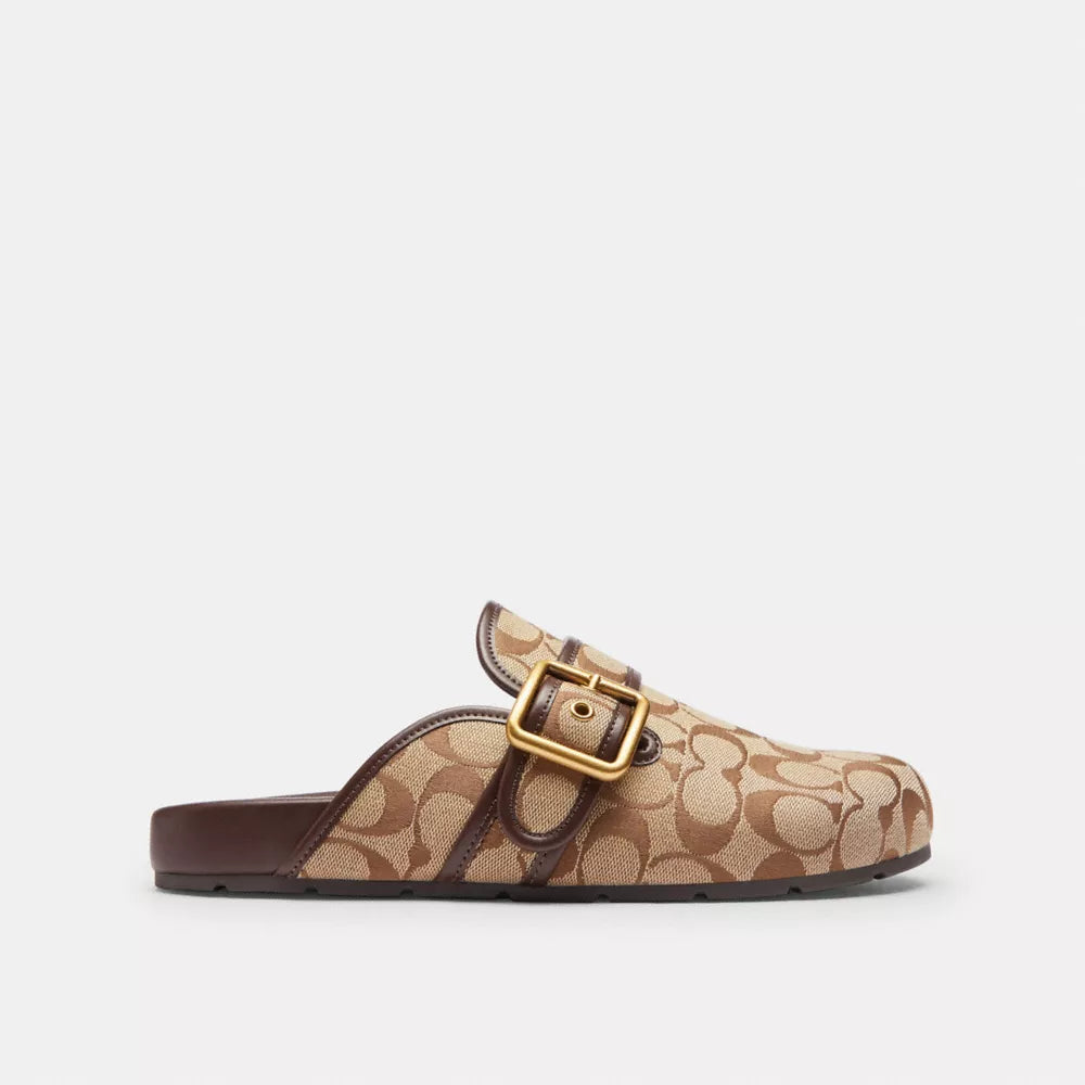 Archival Buckle Clog With Signature Sateen Jacquard - Signature Jacquard/Khaki/Maple