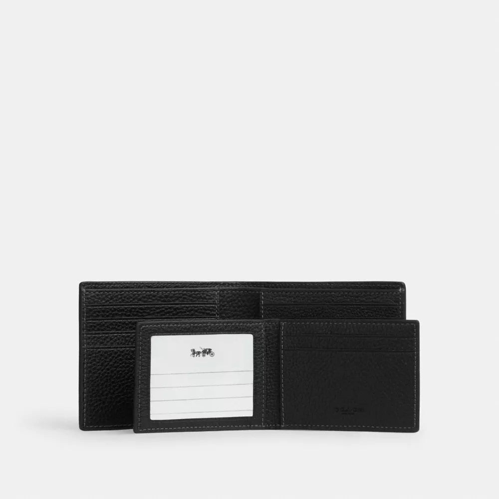 3-In-1 Wallet In Signature Leather - Black