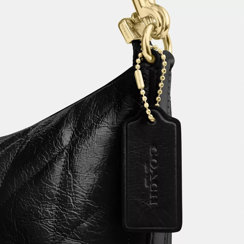 Caitlin Shoulder Bag With Quilting - Gold/Black
