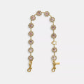 Short Jewelry Chain Strap - Brass/Pink Multi