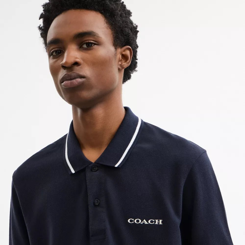 Signature Trim Polo - Navy